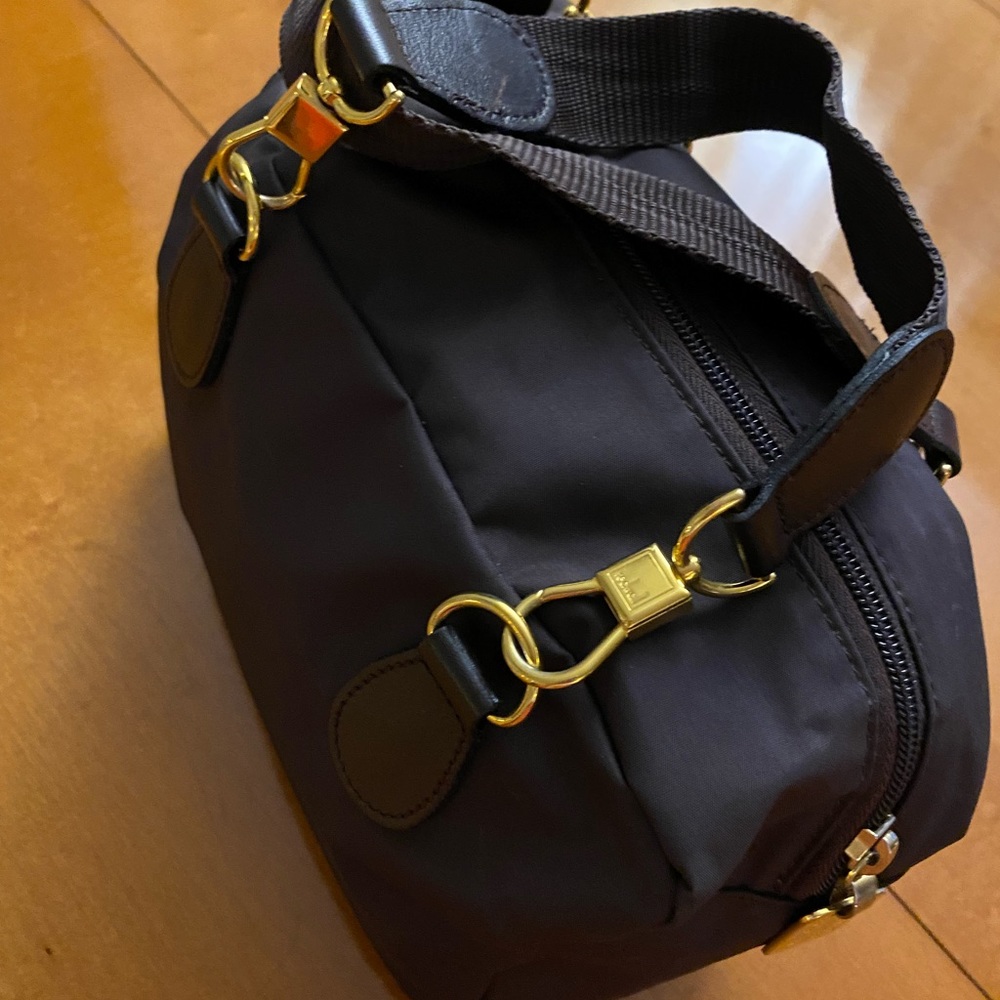 Brown / tan reversible tote bag